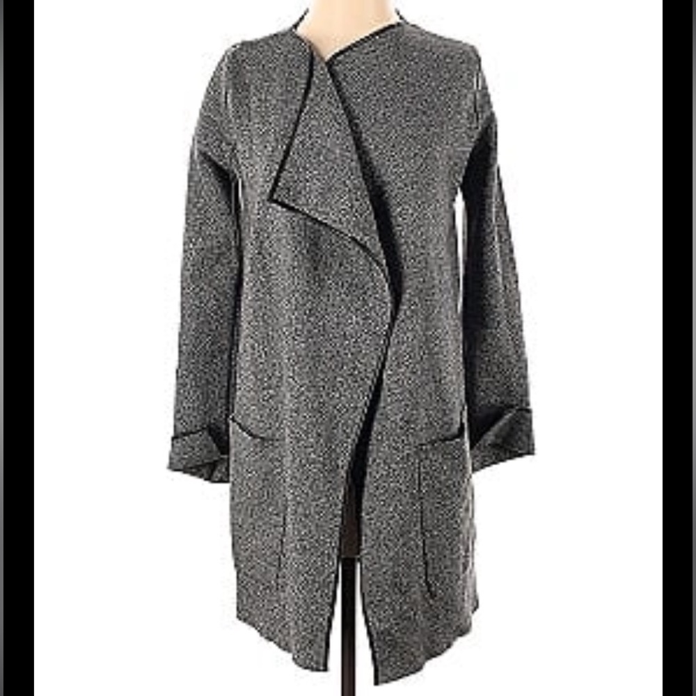 Zara Gray Open Front Cardigan